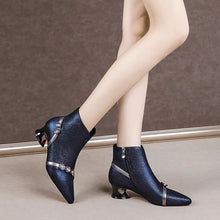 Load image into Gallery viewer, Wedge Boots Women Party Leather Luxury Shoes 2022
