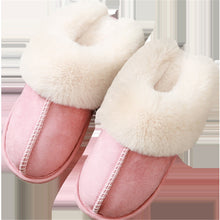 Load image into Gallery viewer, Plush warm Home flat slippers lightweight soft comfortable winter slippers women &amp; cotton shoes Indoor plush slippers
