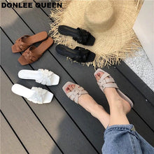 Load image into Gallery viewer, Women Brand Slippers Summer Slides Open Toe Flat Casual Shoes Leisure Sandal Female Beach Flip Flops
