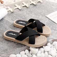 Load image into Gallery viewer, Ladies New Slippers Summer Cross Drag Fashion Hemp Rope Outer Wear Slippers Casual Sandals and Slippers
